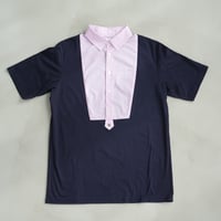 DOCKING CUTSEW -NAVY×PINK GINGHAM-