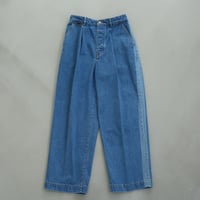 DENIM TAPERED TROUSERS -SIDE LINE-