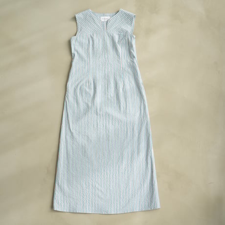 SEERSUCKER DRESS -MULCH STRIPE-