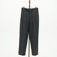WOOL DENIM TROUSERS -NAVY-
