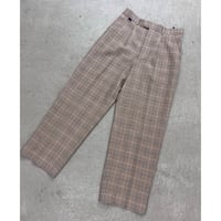 SUMMER TWEED TROUSERS -CHECK-