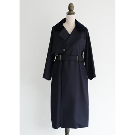 美品 daichiogata 2020AW モダンスモーキングコート ブラウン ストレッチステンカラーコート 黒無地 MAJI【AOKI公式通販】