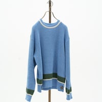 CATIONIC KNIT PULLOVER -BLUE-