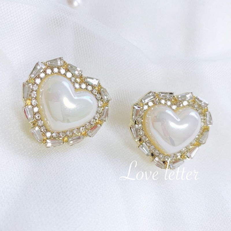 オーロラハートピアス 韓国 IVEウォニョン着用 量産型 地雷 | Love letter