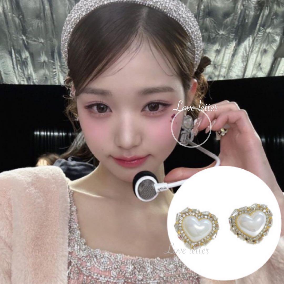 オーロラハートピアス 韓国 IVEウォニョン着用 量産型 地雷 | Love letter