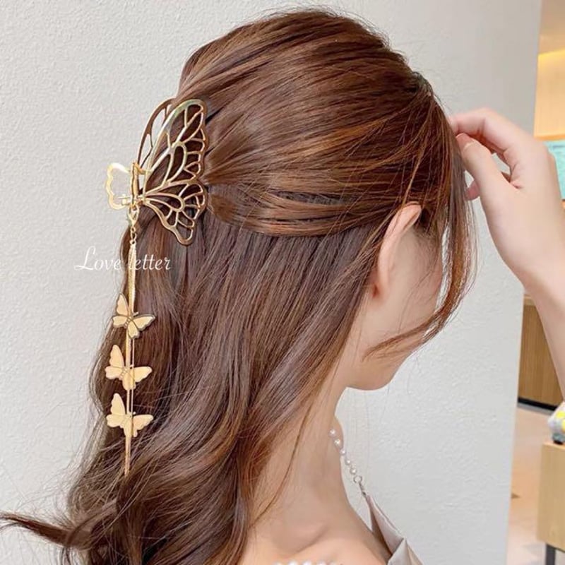 スナップヘアクリップ 2つセット ゴールド Amazon | Kitsch XL 女性用スナップヘアクリップ・バレッタ、2