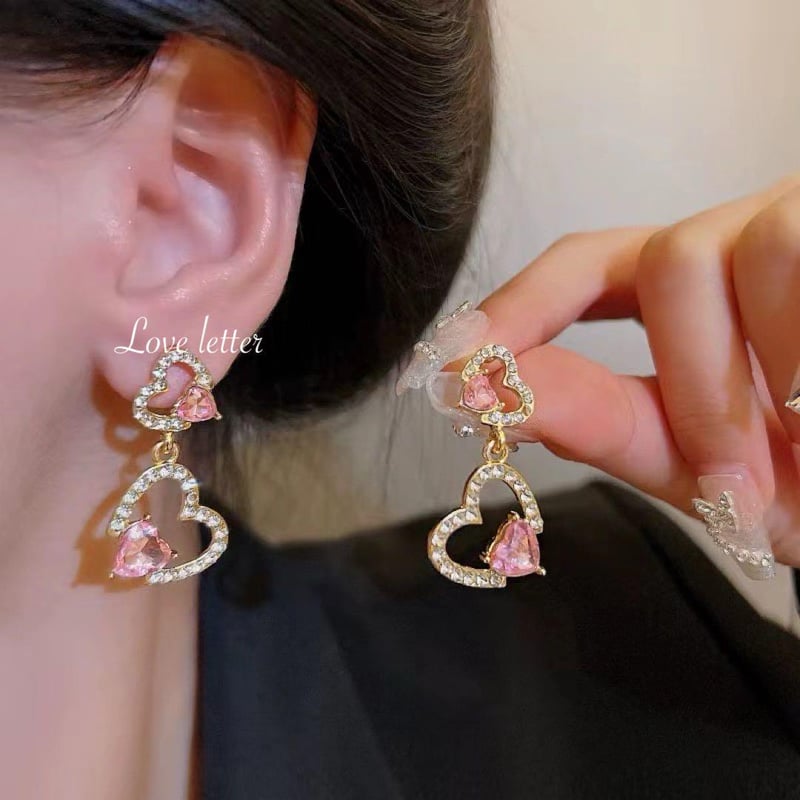 ハートピアス 地雷 量産 パール 病み 韓国 ハート ハート ピアス レディース 韓国 地雷系 量産型 リボン ビジュー