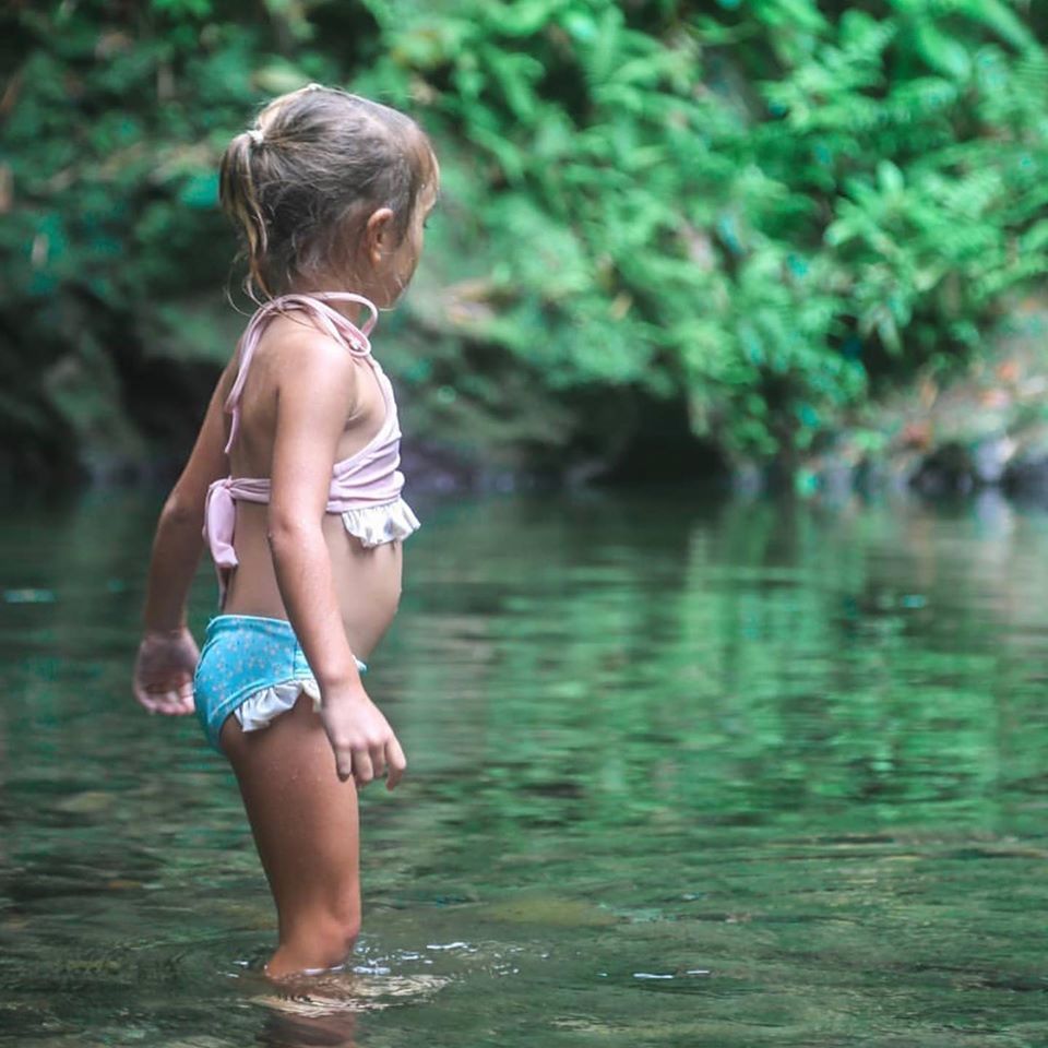 kids girls wet bikini Swimsuits / Izi / Lilac【Kimi & Li bikini】4-6 y...