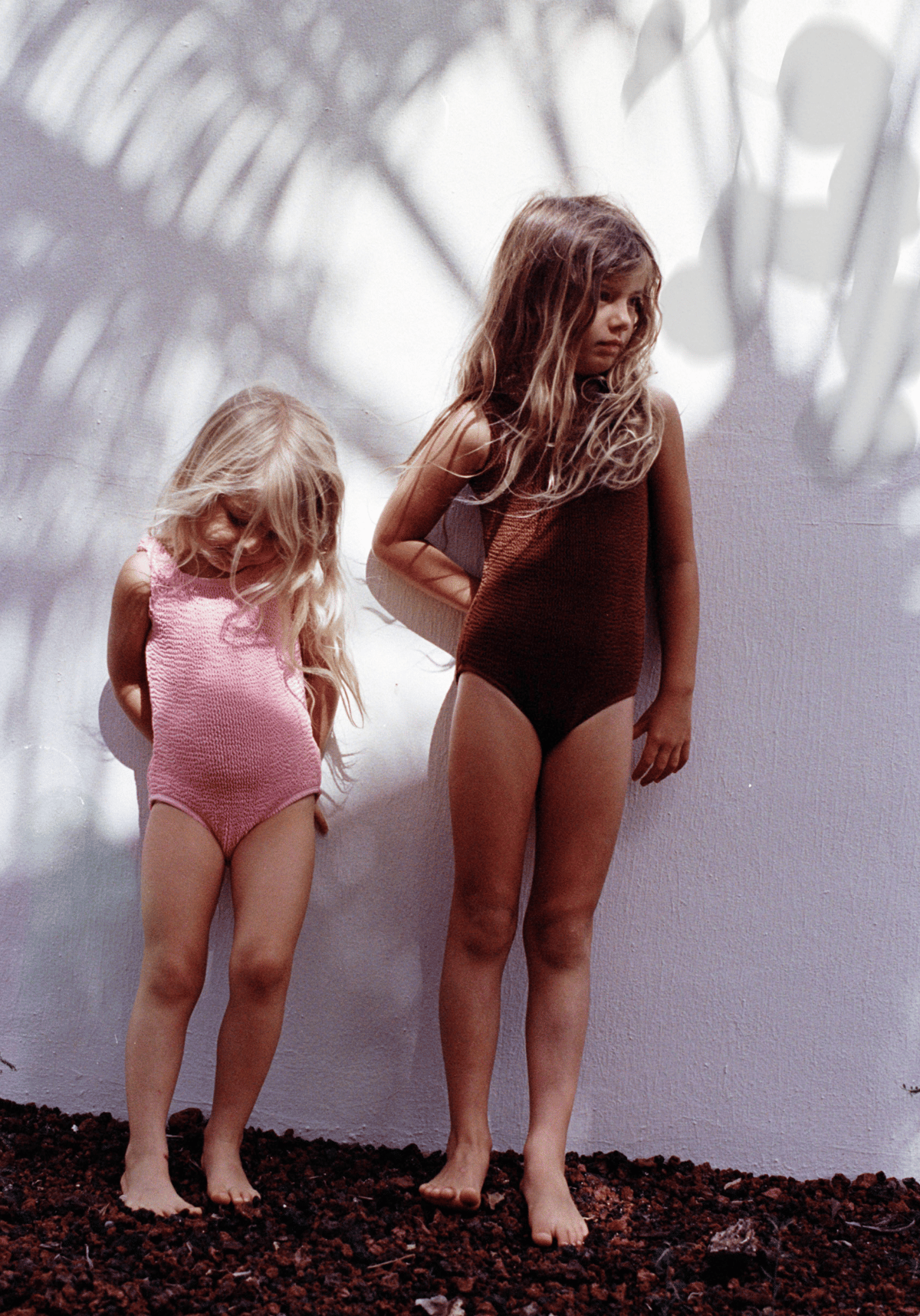 swim wear set♢pink×brown(※個別販売不可) こたえる
