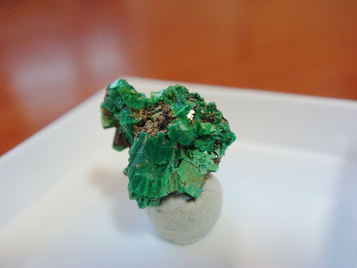 【稀少】フランス産　Torbernite フランス産 燐銅ウラン鉱 Torbernite | ICONIC STORE