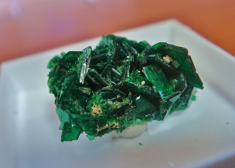 コンゴ産 燐銅ウラン鉱 Torbernite 結晶 | ICONIC STORE