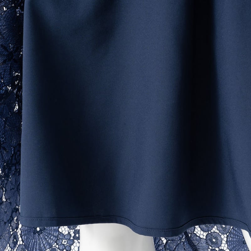 バイカラーレースチューリップスカート(ネイビー) | Cesario