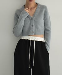 knit-02281　Short Cardigan Gray Navy Black