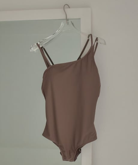 swim-02422　Asymmetrical One Piece Swimsuit Dusty Pink