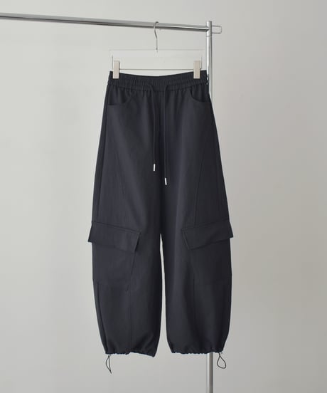 bottoms-02317 Wide Cargo Pants Ecru Dark Navy