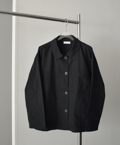 outer-02086　Stained Color Short Coat Beige Black