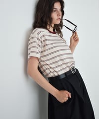 nh-tops-02602 Multi-Stripe T-Shirt Blue Burgundy Black