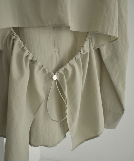 tops-02484　Back Loss Overshirt Light Khaki Gray