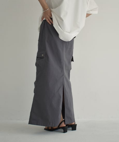 bottoms-02234　Parachute Skirt Light Greige Light Khaki Charcoal Black