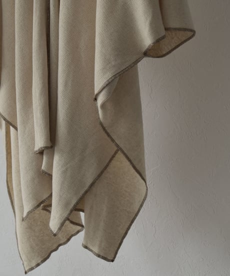 tops-04040　 MADE IN JAPAN COTTON LINEN RIB CAFTAN