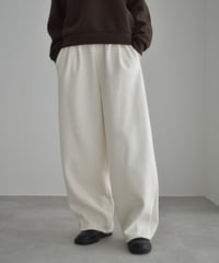 bottoms-02311 Fleece-Lined Corduroy Relax Pants Ecru Brown Black