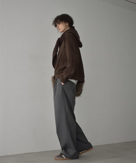 tops-02577 Raglan Sleeve Sweatshirt Top Ecru Brown Gray