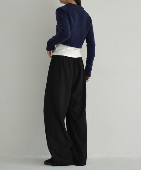 knit-02281　Short Cardigan Gray Navy Black