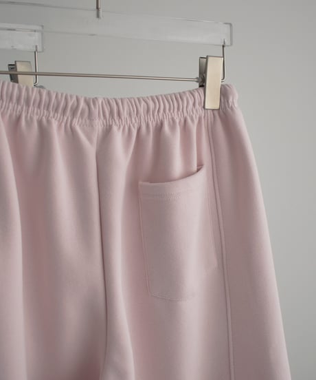 【UNISEX】bottoms-02316　Drawstring curved sweat-like pants  Pink Gray Navy