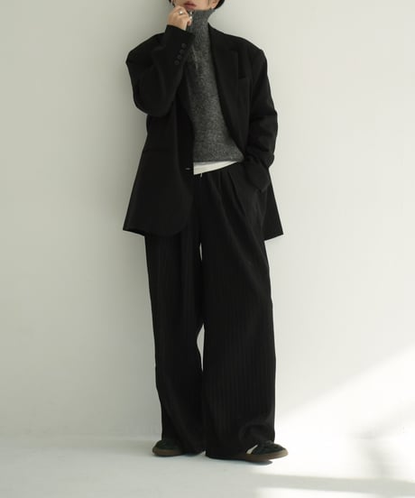 knit-02312　Half Zip Knit Pruber Gray Brown Black