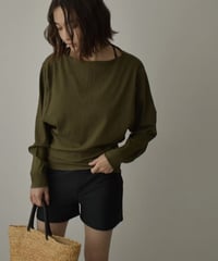 swim-05004　Made in Japan Dolman Sleeve Boat Neck Rib Rash Guard