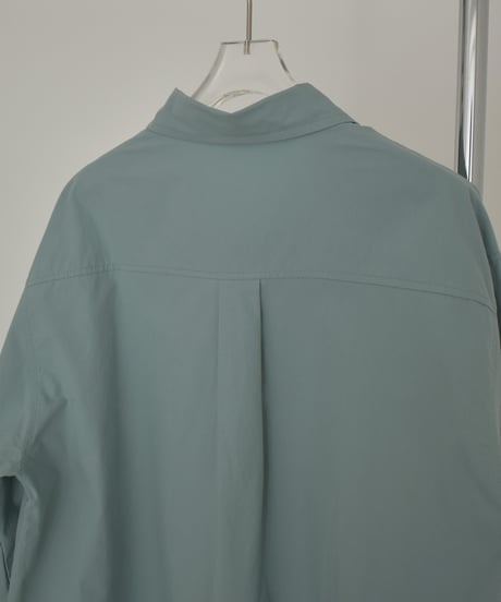 tops-02582 Regular Collar Cotton Shirt Greige, Blue-Green, Black