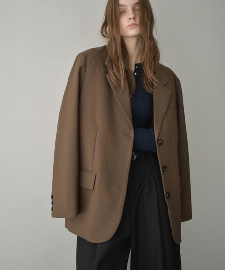 jacket-02023 3button Tailored Jacket  Brown
