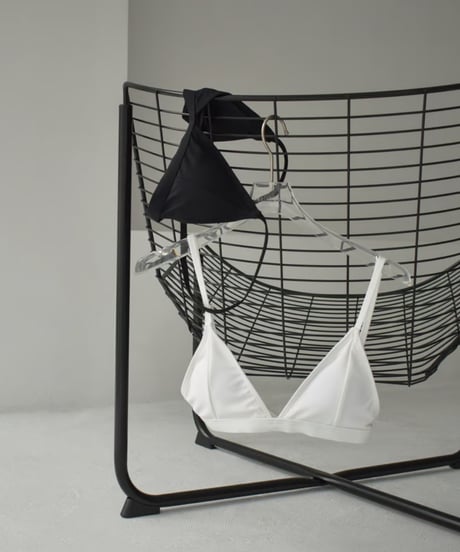 swim-02459　Bikini Swim Tops　White　Black