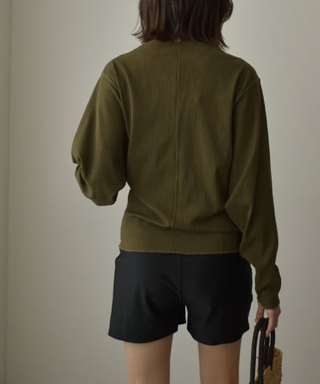 swim-05004　Made in Japan Dolman Sleeve Boat Neck Rib Rash Guard