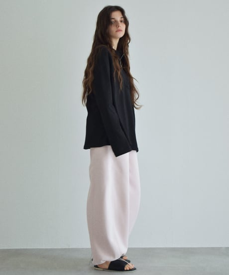 【UNISEX】bottoms-02316　Drawstring curved sweat-like pants  Pink Gray Navy