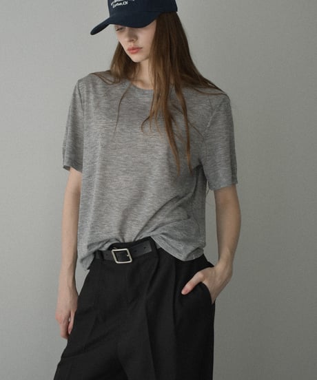 nh-tops-02564　Crew Neck Loose Tee　Off-white Blue Gray Black