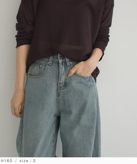 bottoms-02297　Loose Denim Pants