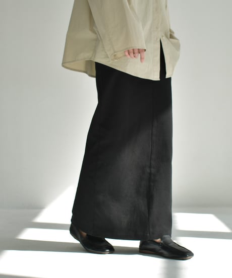 bottoms-12015　Stretch Chino Tight Skirt  Black