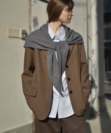 jacket-02023 3button Tailored Jacket  Brown