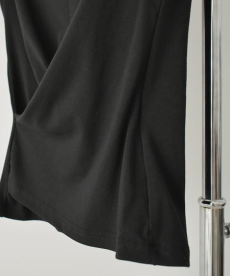 tops-02500　Twist Design T-shirt White Gray Black