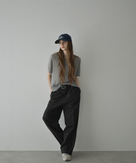 nh-tops-02564　Crew Neck Loose Tee　Off-white Blue Gray Black