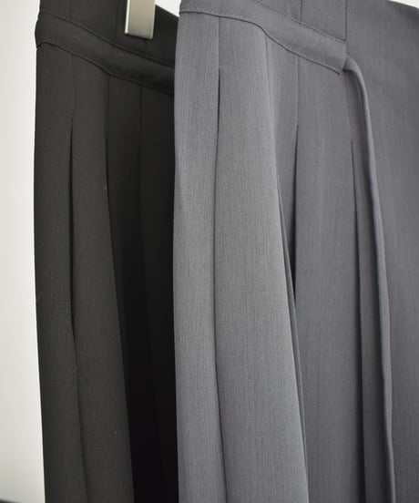 bottoms-02246　3 Tucks Wide Pants Gray Brown Black
