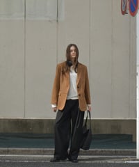 Jacket-02021 Faux Suede Tailored Jacket 　Camel　 Brown