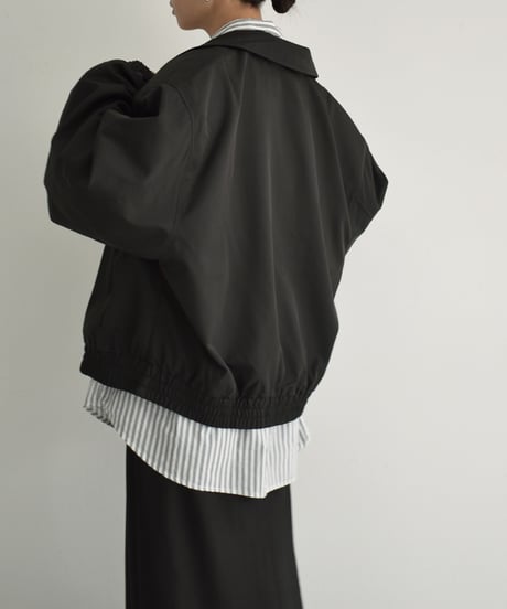 outer-02081　Oversized Blouson　Beige　Black
