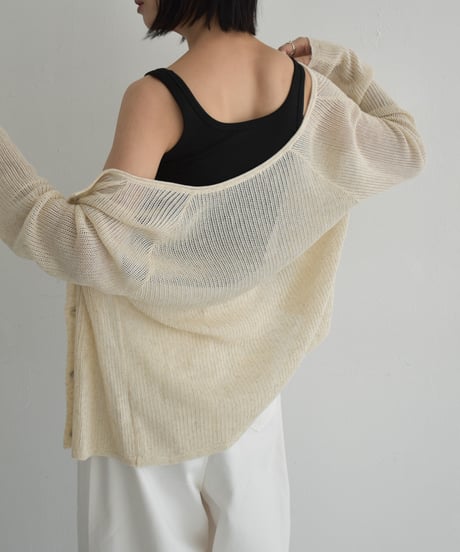 tops-02547　2way Square Tank Top  Gray Brown Black