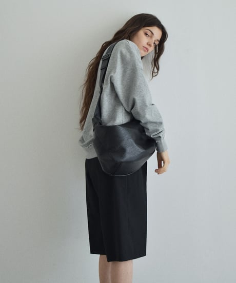 【UNISEX】tops-02591 Cutoff Design Sweat Pullover Oatmeal Light Gray Dark Gray
