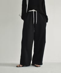 bottoms-02243　Bicolor Waist Relax Pants Greige Navy Black