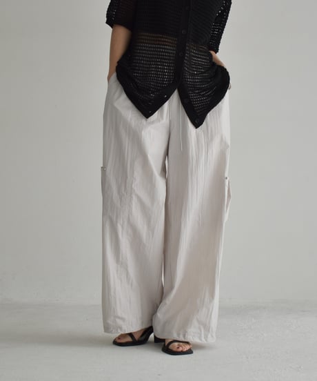 bottoms-02289  Wide Cargo Pants  Light Greige  Brown  Black