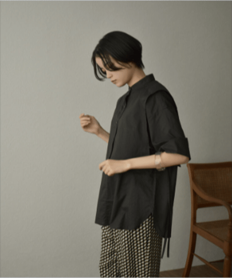 tops-04087 MADE IN JAPAN LAYERED TWIN SHIRT