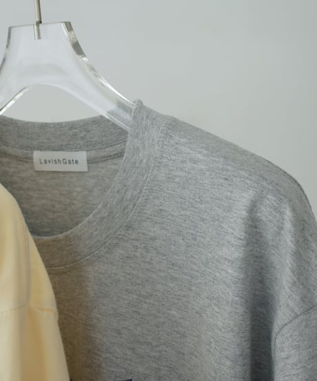 nh-tops-02614 Oversized Logo T-Shirt White Gray Cream